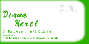 diana mertl business card